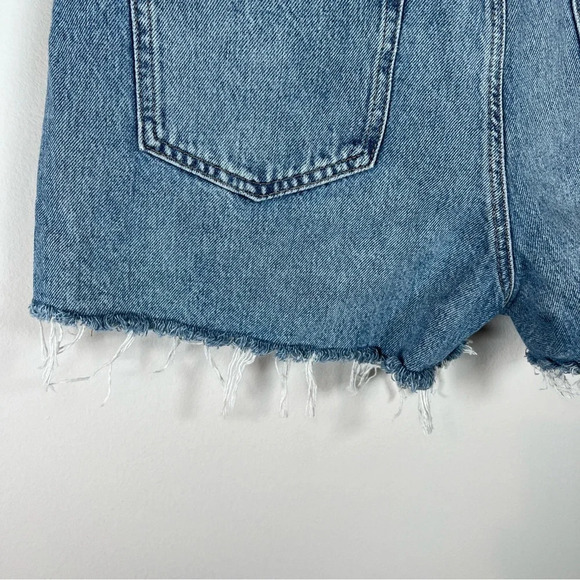 Garage Women's Vintage Cutoff Jean Shorts Blue Medium Wash Denim Classic Sz 32x4 - Picture 10 of 11